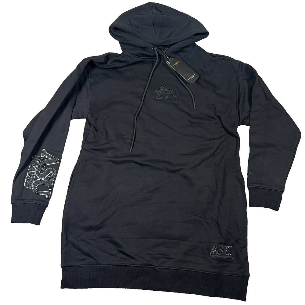 Pro Standard Womens Medium Black Alcorn State Braves Football Hoodie Dress NWT